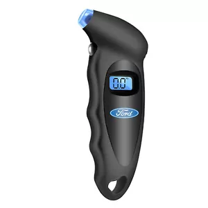 Ford Logo Black Digital Tire Pressure Gauge with LED-Backlit LCD Display - Foto 1 di 4
