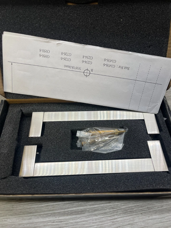 Alno C2C 6" Bloque Puerta Trasera Tiradores Ducha Puerta Manija Cuadrada G420-6-SN Foto 1 de 1