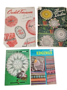 Crochet Treasures Flower Tapetes Abrigos y Clarks Pricilla Bordes Lote de 4 - Imagen 1 de 22