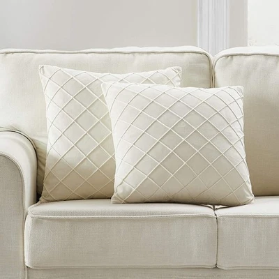 美国 12 英寸 16 英寸 18 英寸 20 英寸 22 英寸 24 英寸天鹅绒格子纯色靠垫套格子枕套 — 第 1/4 张图片