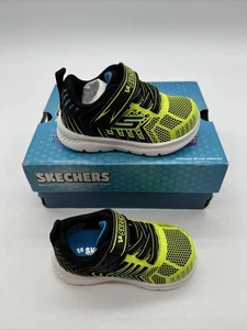 Skechers Jungen Comfy Flex 2.0-Tronox Sneaker schwarz limette Textil Synthetik blau 4 - Bild 1 von 5