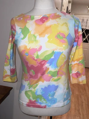 LOTE Blusas Ruby Rd Para Mujer Pequeñas Floral Coloridas Artísticas 4 Piezas Foto 1 de 4