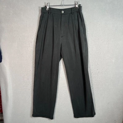 Reformation Womens Tencel Pleated Wide Leg Trousers Size 6P Black Pants - Image 1 of 4