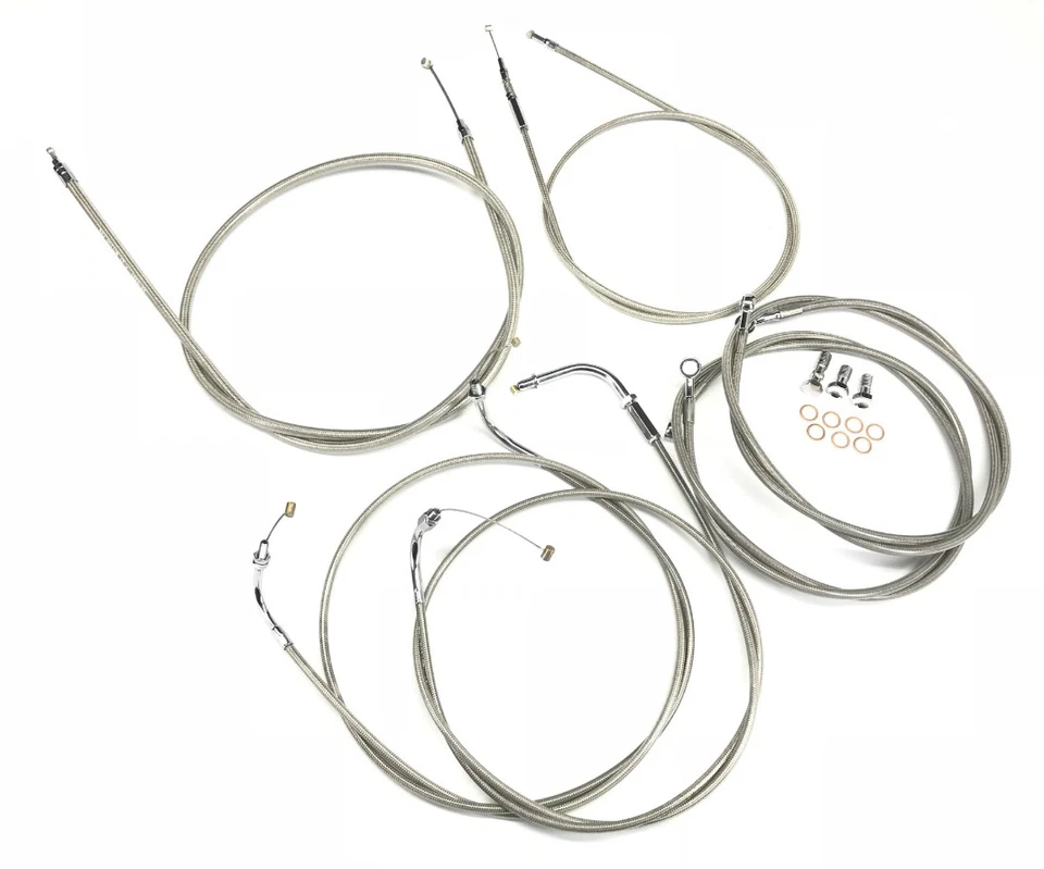 Kit de cable acelerador-embrague-freno Baron acero inoxidable 15-17" altura barra (BA-8022KT-16) Foto 1 de 1