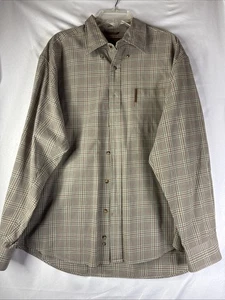 Camisa con botones a cuadros Clearwater Outfitters para hombre XL marrón a cuadros manga larga - Imagen 1 de 7