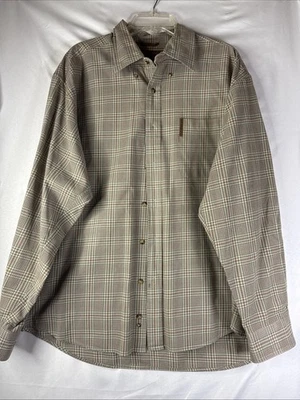 Clearwater Outfitters Plaid Button Up Shirt Mens XL Brown Check Long Sleeve - Image 1 of 4