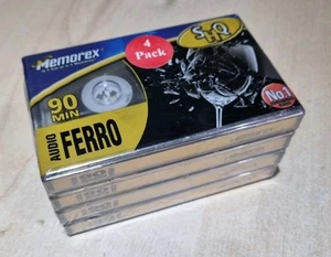 4x Memorex Audio Ferro SHQ 90 Minute Cassette Tapes | NEW AND SEALED - Picture 1 of 4