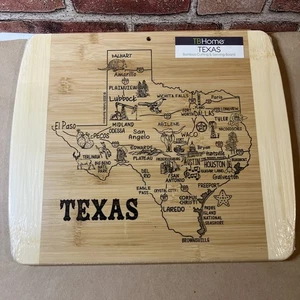 Texas Totally Bamboo A Slice Of Life Texas Laser Etched Cutting & Serving Board - Picture 1 of 8