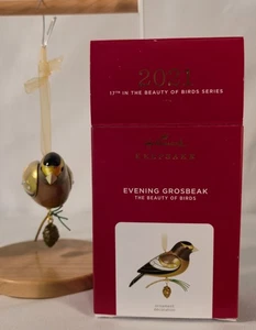 2021 Limited Edition Hallmark Keepsake The Beauty of Birds Evening Grosbeak - Bild 1 von 7