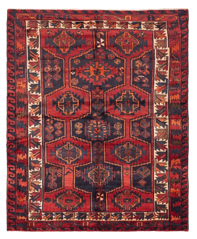 6英尺3英寸x7英尺7英寸复古手工打结小地毯传统东方羊毛地毯 — 第 1/4 张图片