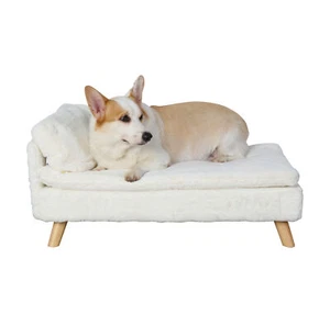Waterproof Pet Sofa Dog Cat Raised Couch Bed With Cushion Pillow Chaise Lounge - Picture 1 of 18