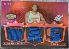 GILBERT ARENAS 2007-08 Topps Triple Threads Relics/18 #9 Wizards Warriors MINT 