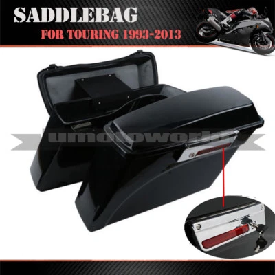 Hard Saddle bags Saddlebags W/ Hardware Set Fit For Harley Touring Models 94-13 - Imagem 1 de 4