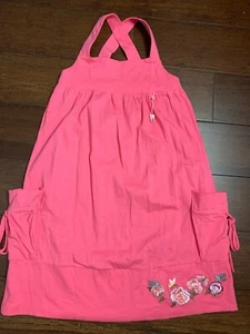 Imoga Pink Cotton Floral Embroidered Dress Sundress Sz 8 Excellent - Picture 1 of 7