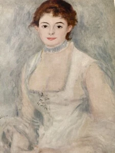 Impresión artística vintage Renoir años 50 repro retrato sin marco Madame Henriot 11x14 - Imagen 1 de 4