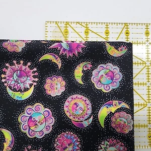 Laurel Birch Celestial Magic Sun & Moon Cotton Quilting Fabric 21"x18" - Picture 1 of 5