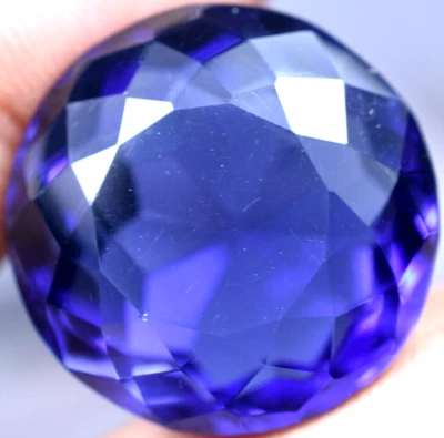 Lab Created 53.95 Ct Violet Blue Tanzanite GGL Certified Sparkling AAA+ Gemstone - Image 1 of 4