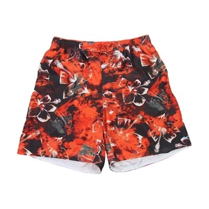 Nike Shorts Mens XXL 2XL Waist 36 38 Red Black Floral Lined Board Swim Holiday - Picture 1 of 8
