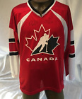 Maillot de hockey Équipe Canada autographe petite force rouge blanc graphiques longs adulte