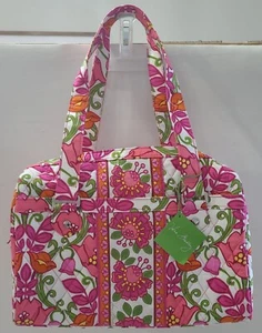 Vera Bradley Handbag Purse Caroline Lilli Bell Flowers Colorful Damage Read ⬇️ - Picture 1 of 24