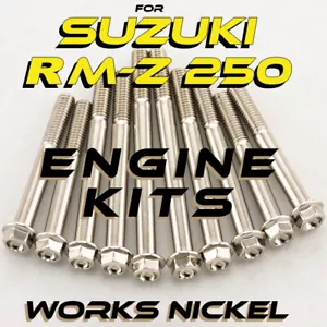 Kit de pernos de motor de níquel funciona para Suzuki RM-Z250 | ¡Sujetadores para completar tu bicicleta! - Imagen 1 de 11