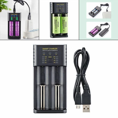 2 Slot Lithium 18650 Battery Charger for LI-Ion/Imr 16340 17500 17670 18350 - Image 1 of 4