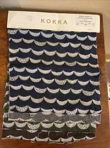 Kokka Brushed Jacquard - Set of 4-11.5x12"- Japanese Reversible Fabric - Picture 1 of 3