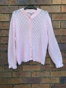 Marquise Pink Knitted Cardigan Long Sleeve Size 10 - Picture 1 of 3