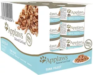 More details for applaws 100% natural wet cat food 70g tuna fillet 24 x 70g tins