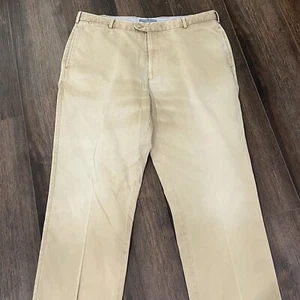 Pantalones chinos de golf Peter Millar para hombre 38x30 beige satén 5 bolsillos elásticos preppy - Imagen 1 de 10
