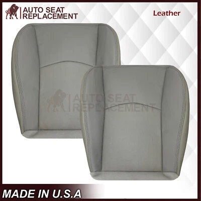 Cadillac SRX 2004-2009 cubierta inferior de asiento de cuero gris claro para conductor pasajero Foto 1 de 4