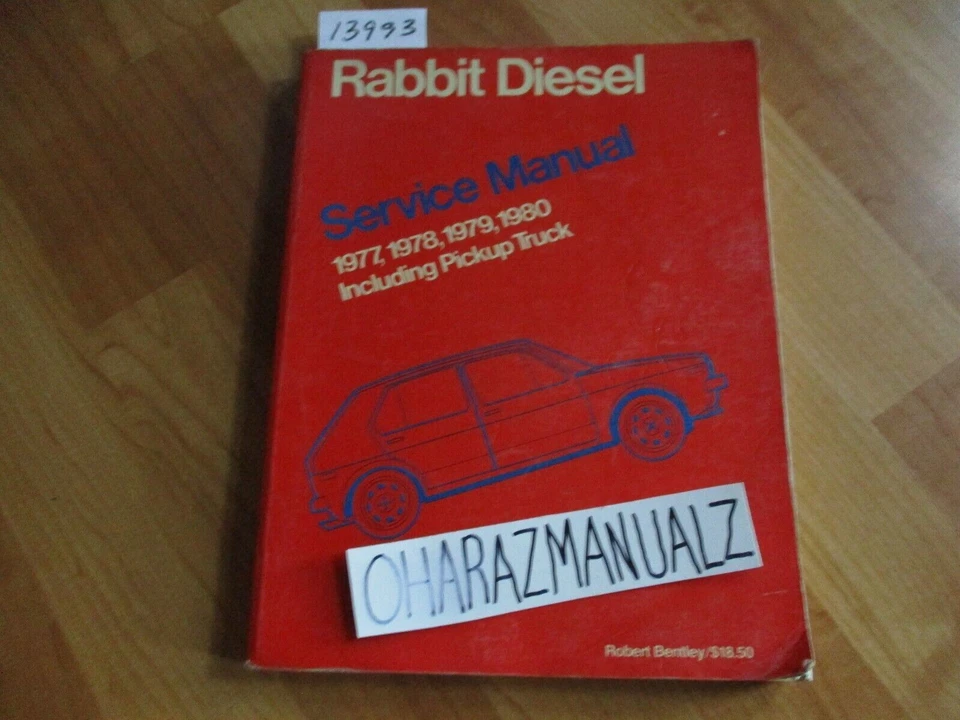 1977 1978 1979 1980 Volkswagen Rabbit Diesel inclui manual de serviço de caminhonete picape - Imagem 1 de 1