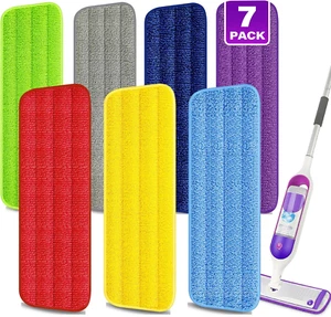 Reusable Microfiber Mop Pad Set for Swiffer Powermop - 7 Pack, Machine Washable - Picture 1 of 12