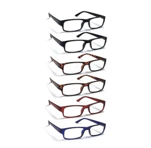 6 Pack Reading Glasses by BOOST EYEWEAR, Traditional Frames in, Assorted (+1.75) - Picture 1 of 5