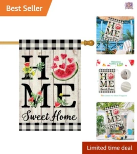 28x40 Inch Summer Watermelon Garden Flag - Fade & Tear Resistant Outdoor Charm - Picture 1 of 9