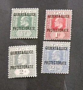 GILBERT and ELLICE ISLANDS 1911 0,5d a 2,5d SG 1, 2, 3, 4 SC 1 - 4 MNH/MLH  - Imagen 1 de 2