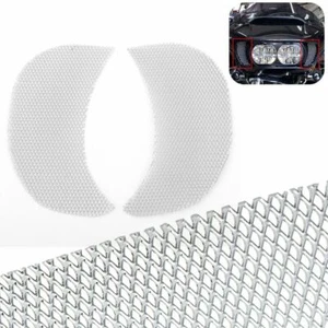 Malla de ventilación de pantalla de carenado lateral cromado diamante para Harley Road Glide FLTR 15-21 - Imagen 1 de 3