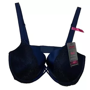 Maidenform Love the Lift Blue Lace Push-up Underwire Bra 38D NEW - Picture 1 of 9