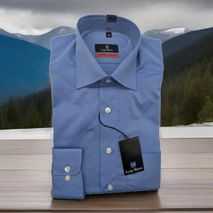 Langarm Hemd LUIGI MORINI Gr. 3XL/47 mittelblau Regular Fit bügelfrei - Bild 1 von 4
