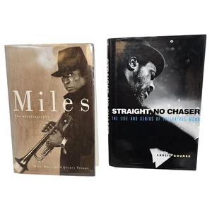 Jazz Book Lot: Miles Davis & Thelonious Monk Biographies HC DJ 1st Editions - Picture 1 of 21
