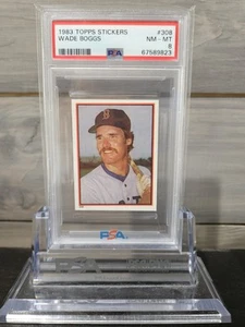 1983 Topps Sticker #308 Wade Boggs RC PSA 8 NM-MT (NEW SLAB!) Red Sox - Picture 1 of 2
