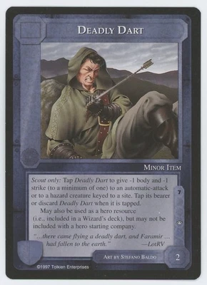 1997 Middle-Earth The Lidless Eye Deadly Dart PROMO - MINT & UNPLAYED - Image 1 of 2