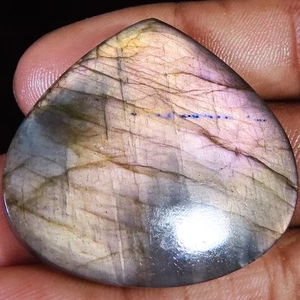 Untreated Purple Labradorite Heart Cabochon Gemstone 85.35 CT 39x35x7 mm RC653 - Picture 1 of 7