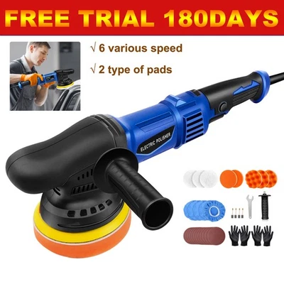 Electric Car Polisher DA Sander Buffer Polishing Machine Kit 6 Variable Speed - Image 1 of 4