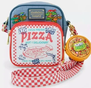 LOUNGEFLY TEENAGE MUTANT NINJA TURTLES PIZZA BOX CROSSBODY BAG NWT’s - Picture 1 of 4