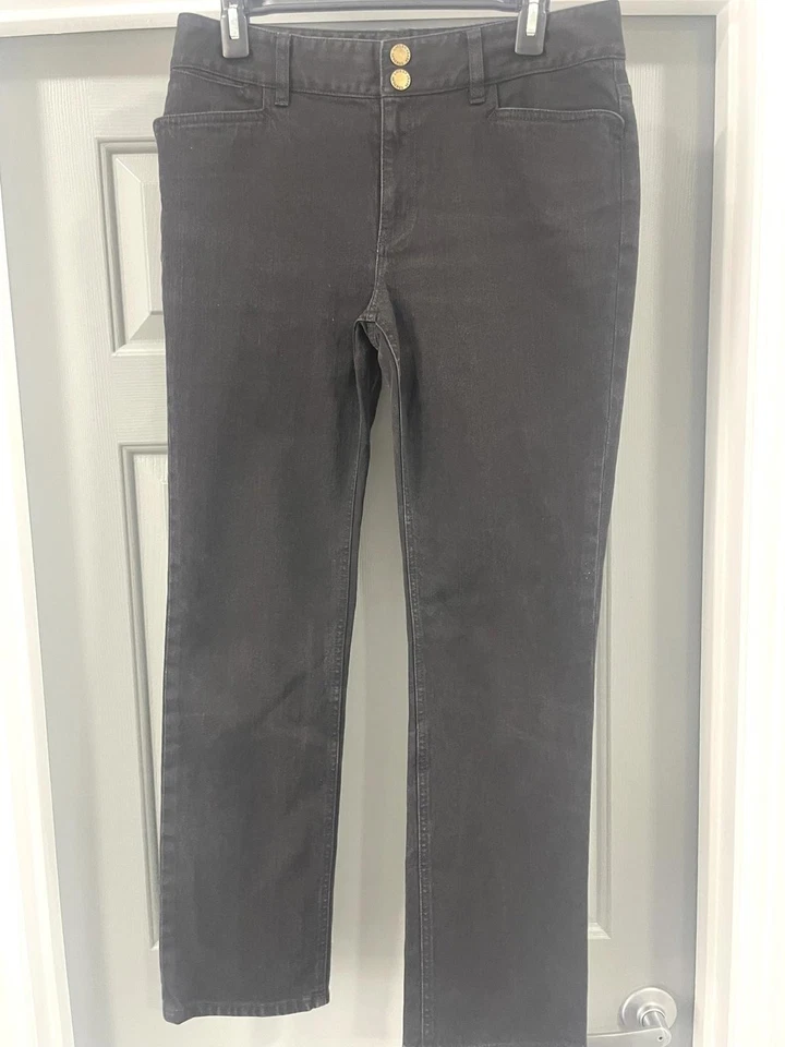 Lauren Ralph Lauren, black denim designer jeans, Size: 8, Waist: 32" Length: 29" - Image 1 of 4