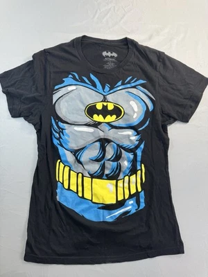 蝙蝠侠 T 恤尺寸小号 DC 漫画黑色蝙蝠侠图案印花 T 恤 — 第 1/4 张图片