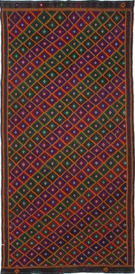 Alfombra oriental tradicional vintage tejida a mano alfombra de lana Kilim de 5'9" x 11'11" Foto 1 de 2