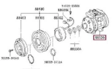 COMPRESOR DE AIRE ACONDICIONADO TOYOTA 4 RUNNER 1996-2002 Foto 1 de 4