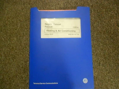 1998 99 00 01 02 VW Passat Calefacción Aire Acondicionado Fábrica OEM Book 98 99 - Imagen 1 de 4